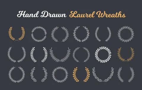 Laurel Wreaths 스톡 일러스트