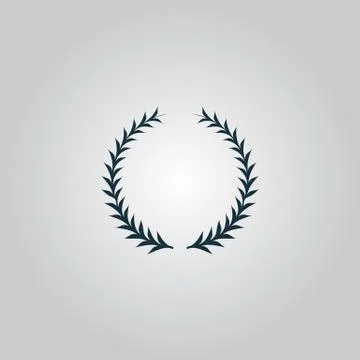 Laurel wreaths set vector isolated Illustrazione stock