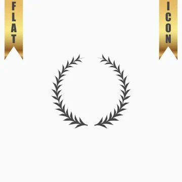 Laurel wreaths set vector isolated Stock Illustration