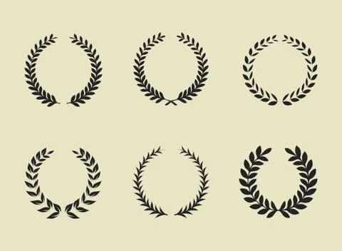 Laurel Wreaths Vector Stock Illustration