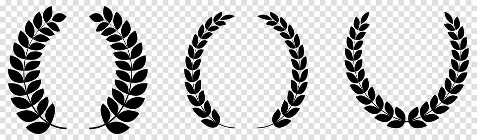 Laurel wreaths vector set Stock Illustration