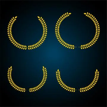 Laurel Wreaths Vector set. Winner symbol for design Stock Illustration