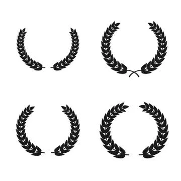 Laurel Wreaths Vector set. Winner symbol for design Stock Illustration