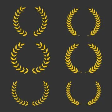 Laurel Wreaths Vector set. Winner symbol for design 스톡 일러스트