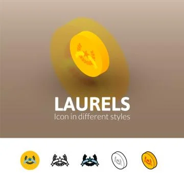 Laurels icon in different style Stock Illustration