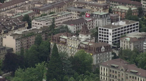 Lausanne aerial Stock Footage 65379080