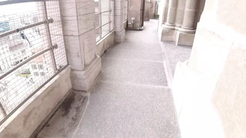 Lausanne Cathedreal Walking Hyperlapse  Stock Footage 130152403