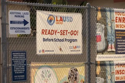 LAUSD Before School Program Ready Set Go Stock Photos