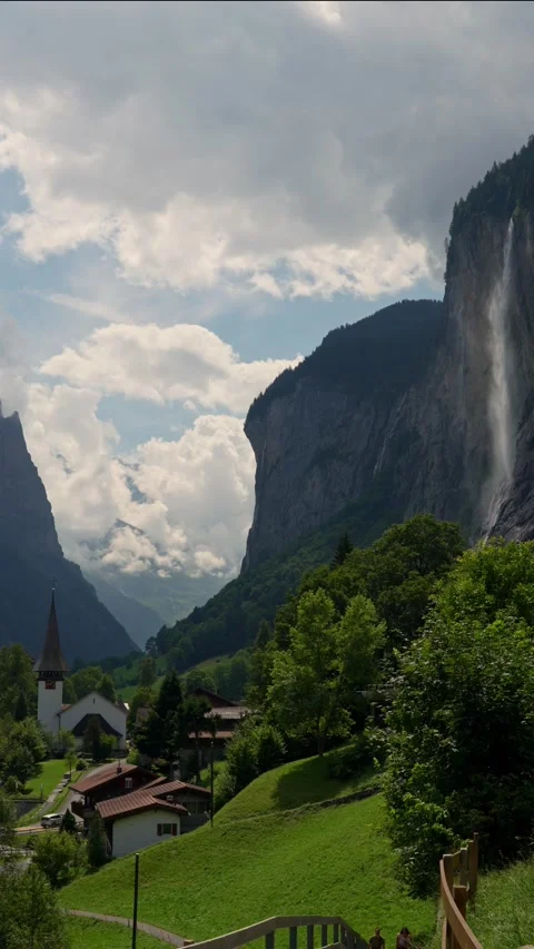 Lauterbrunnen waterfall Stock Footage 284310062