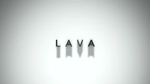 Lava 3D title animation matte black text on a white background Stock Footage 300718098