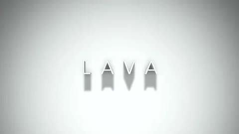 Lava 3D title animation with shadows on a white background Stock Footage 296515647