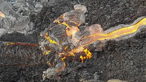 Lava from above. Foto stock