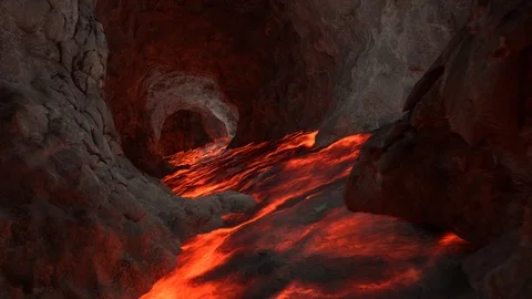 Lava Cave Stock Footage 105084556