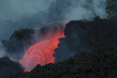Lava channel Stock Photos