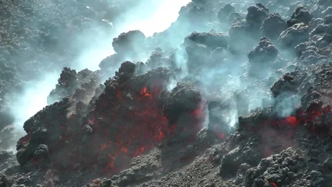 Lava details Stock Footage 197371125