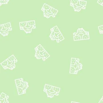 Lava dome line vector seamless pattern black 库存插图