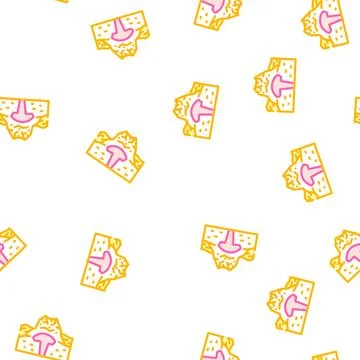 Lava dome vector seamless pattern color Stock Illustration