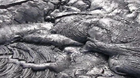 Lava field cooled rock Stock Footage 24234783
