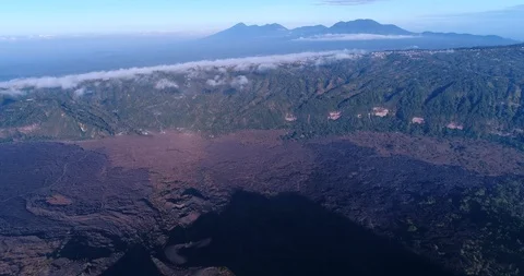 Lava fields at the bottom of volcano Stock-Footage 116069727