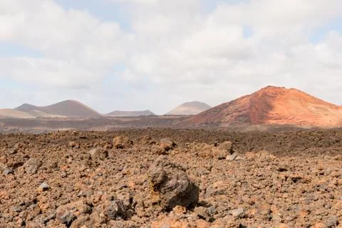 Lava filled landscape Foto stock
