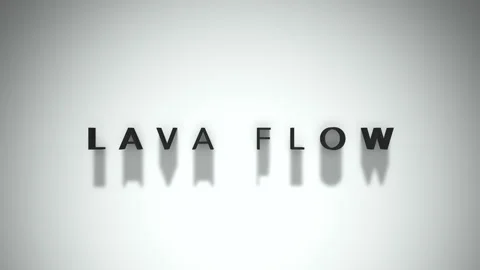 Lava Flow 3D title animation matte black text on a white background Stock Footage 300718096
