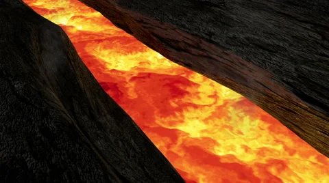 Lava Flow Close-up Stock Footage 44753916