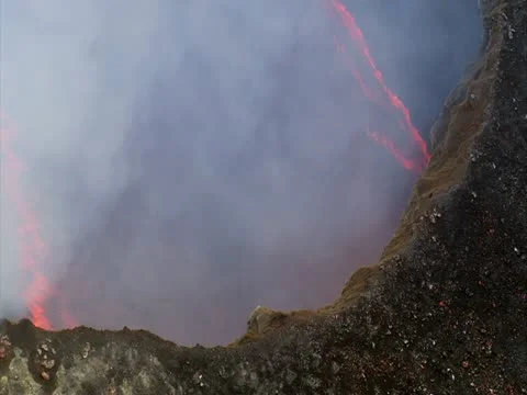 Lava Flow Stock Footage 22242793