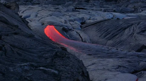 Lava flow Stock Footage 42113384