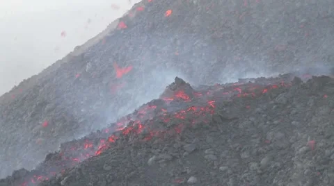 Lava flow Stock Footage 42260990
