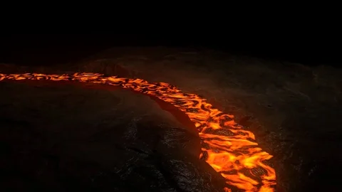 Lava Flow Stock Footage 80099028