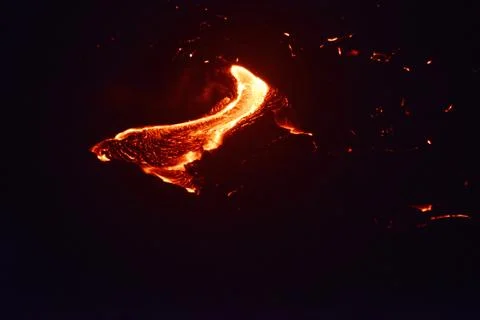 Lava flow in Hawaii Stock Photos