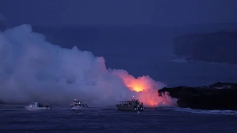 Lava Flow - Kiluea Volcano Surface Flow Stock Footage 78138153