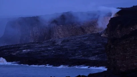 Lava Flow - Kiluea Volcano Surface Flow Stock Footage 78138183