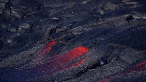 Lava Flow - Kiluea Volcano Surface Flow Stock Footage 78138327