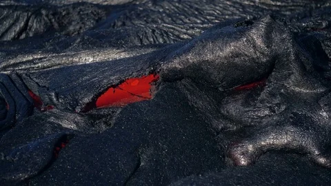 Lava Flow - Kiluea Volcano Surface Flow Stock Footage 78138420