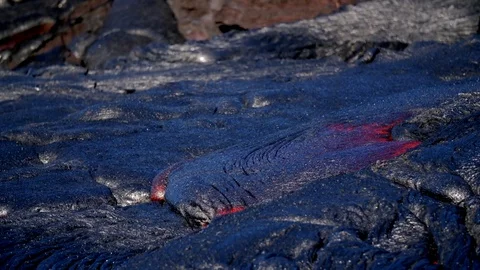 Lava Flow - Kiluea Volcano Surface Flow Stock Footage 78138444