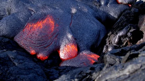 Lava Flow - Kiluea Volcano Surface Flow Stock Footage 78138558