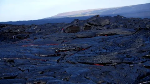 Lava Flow - Kiluea Volcano Surface Flow Stock Footage 78138582