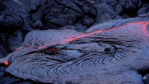 Lava Flow - Kiluea Volcano Surface Flow Stock Footage 78138613