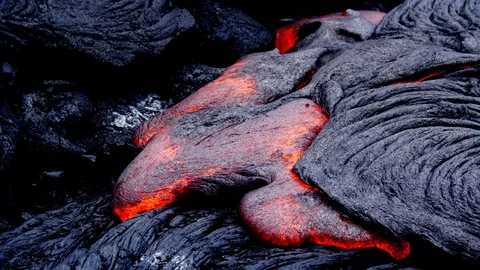 Lava Flow - Kiluea Volcano Surface Flow Stock Footage 78138624