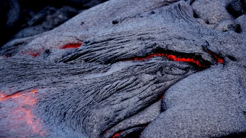 Lava Flow - Kiluea Volcano Surface Flow Stock Footage 78138660