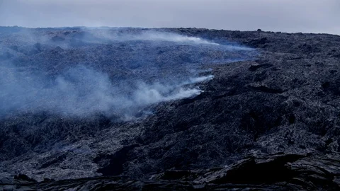 Lava Flow - Kiluea Volcano Surface Flow Stock Footage 78138677