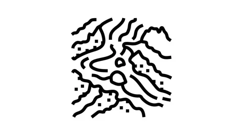 Lava flow line icon animation Stock Footage 326135518