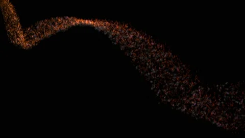Lava flow motion graphics with night background Stock Footage 224449558