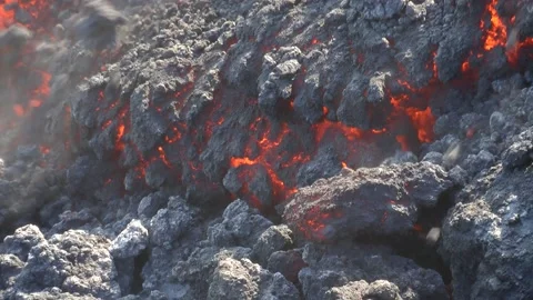 Lava flow of Mount Etna Stock Footage 197371115