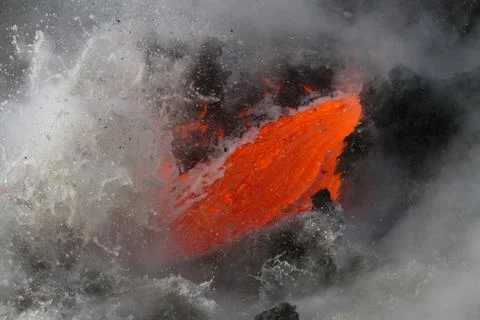 Lava flow Stock Photos