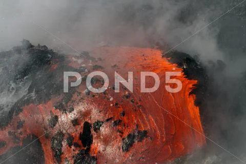 Lava flow Stock Photos