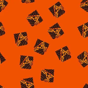 Lava flow vector seamless pattern Stock Illustration