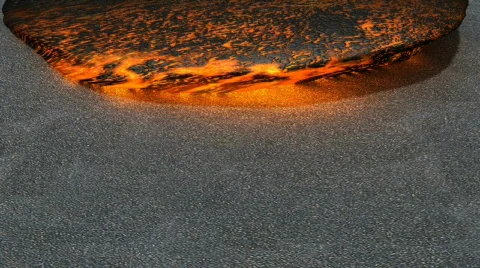 Lava flowing  (Render) 720p Vidéo 93813