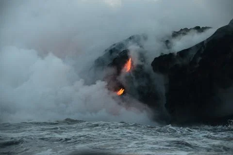 Lava in hawaii Stock Photos